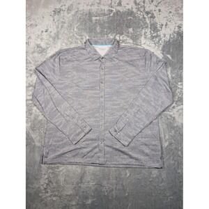Devereux Proper Threads Shirt Mens 2XL Gray Long Sleeve Button Down Golf Casual